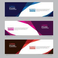 Vector abstract design web banner template. Web Design Elements - Header Design. Abstract geometric web banner template on grey background.