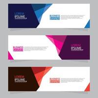 Vector abstract design web banner template. Web Design Elements - Header Design. Abstract geometric web banner template on grey background.