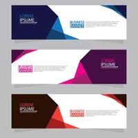 Vector abstract design web banner template. Web Design Elements - Header Design. Abstract geometric web banner template on grey background.