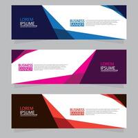 Vector abstract design web banner template. Web Design Elements - Header Design. Abstract geometric web banner template on grey background.