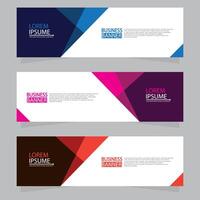 Vector abstract design web banner template. Web Design Elements - Header Design. Abstract geometric web banner template on grey background.