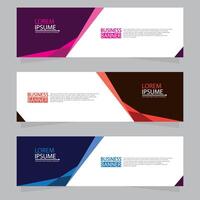 Vector abstract design web banner template. Web Design Elements - Header Design. Abstract geometric web banner template on grey background.