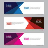 Vector abstract design web banner template. Web Design Elements - Header Design. Abstract geometric web banner template on grey background.