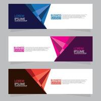 Vector abstract design web banner template. Web Design Elements - Header Design. Abstract geometric web banner template on grey background.