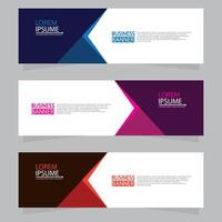 Vector abstract design web banner template. Web Design Elements - Header Design. Abstract geometric web banner template on grey background.