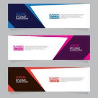 Vector abstract design web banner template. Web Design Elements - Header Design. Abstract geometric web banner template on grey background.