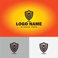 Shield logo vector art Protect shield security icon Company logo template