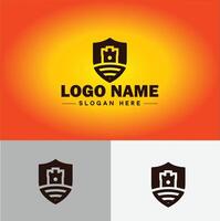 Shield logo vector art Protect shield security icon Company logo template