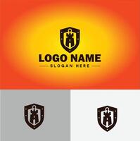 Shield logo vector art Protect shield security icon Company logo template