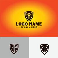 Shield logo vector art Protect shield security icon Company logo template