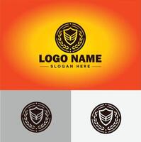 Shield logo vector art Protect shield security icon Company logo template