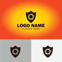 Shield logo vector art Protect shield security icon Company logo template