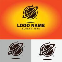 globe icon logo earth planet vector art graphics for business brand icon globe logo template