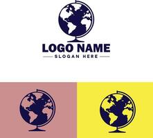 globe icon logo earth planet vector art graphics for business brand icon globe logo template