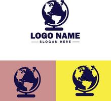 globe icon logo earth planet vector art graphics for business brand icon globe logo template