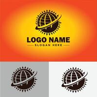 globe icon logo earth planet vector art graphics for business brand icon globe logo template