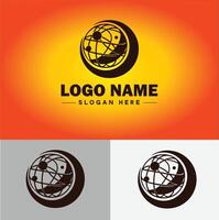 globe icon logo earth planet vector art graphics for business brand icon globe logo template