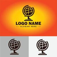 globe icon logo earth planet vector art graphics for business brand icon globe logo template