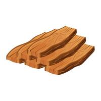 un conjunto de de madera tableros, el tableros son apilado. vector ilustración en un blanco antecedentes.