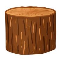A log, a wooden material. Vector illustration on a white background.