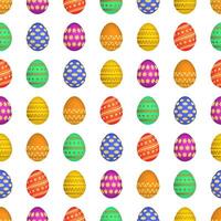 Seamless pattern with colorful Easter eggs. Vector illustration