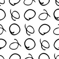 Seamless pattern with sketch circles shape vector