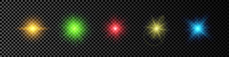 Light effect of lens flare vector