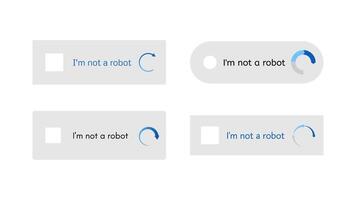 modelo para entrando captcha soy no un robot vector