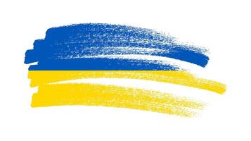 bandera nacional ucraniana en estilo grunge vector
