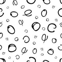 Seamless pattern with sketch round squiggle vector