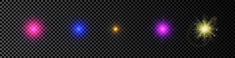 Light effect of lens flare vector