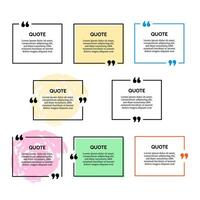 Set of quote box frames vector