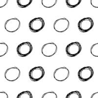 Seamless pattern with sketch circles shape vector