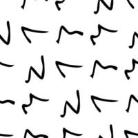 Seamless pattern with sketch squiggle vector