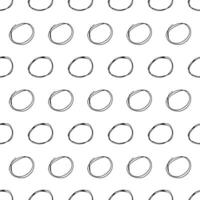 Seamless pattern with sketch circles shape vector