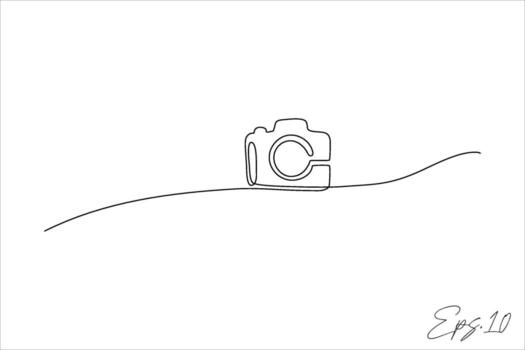 continuous line drawing from a digital camera vector