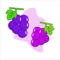 Grapes free vector illustration isolated on white background