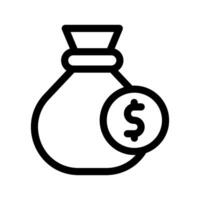 Money Bag Icon Vector Symbol Design Illustration