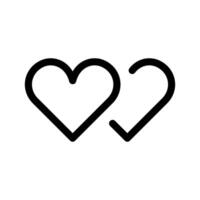 Heart Icon Vector Symbol Design Illustration