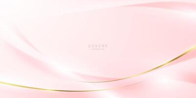 pink abstract background with luxury golden elements vector illustration