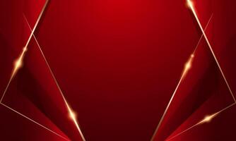 Abstract background design modern red and gold geometric elements vector illustration