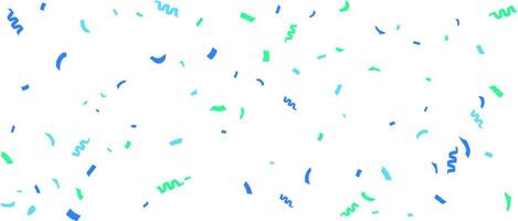 Colorful confetti and zigzag ribbon falling from above Streamers, tinsel vector