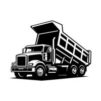 dump truck illustration monochrome vector