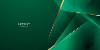 green abstract background design with elegant golden elements vector illustration