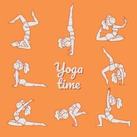 Yoga time by ourselves vector