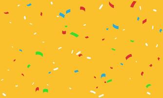 Colorful confetti and zigzag ribbon falling from above Streamers, tinsel vector