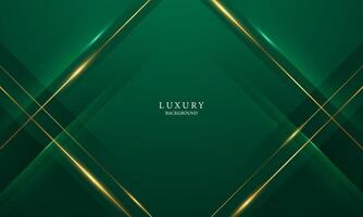 green abstract background design with elegant golden elements vector illustration