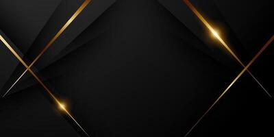 Abstract modern design black background with luxury golden elements vector illustration.