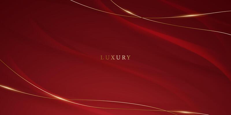 Abstract background design modern red and gold geometric elements vector illustration