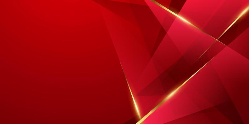 Abstract background design modern red and gold geometric elements vector illustration
